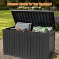 thumbnail image 4 of MINDYES 260 Gallon Deck Box, Large Outdoor Storage for Patio Furniture Cushions, Pool Equipment & Seasonal Decor, Black, 4 of 8