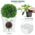 thumbnail image 3 of 5-Pack 9.77 Gallon Square Planter Nursery Pots, Flower Plant Container Injection Molded Plastic Nursery Pot Gardening Pots for Indoor Outdoor Vegetables, Succulents, White, 3 of 7