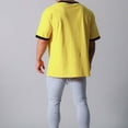 thumbnail image 2 of Men Summer Tops Warm Long Sleeve Shirts Men Dry Running Short Work Out Shirt Long Sleeve Turtle Neck Work Out Shirt Mens Athletic Tee Plain Shirts for Size Large Yellow XL, 2 of 5