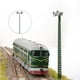 thumbnail image 4 of Billuyoard Modelo de luces de ferrocarril, accesorios de jardín, farolas para exteriores 1:87, lámpara de señal LED ligera, decoración de ferrocarril, Artesanía Plata (luz cálida) Billuyoard HA064493-04, 4 of 6