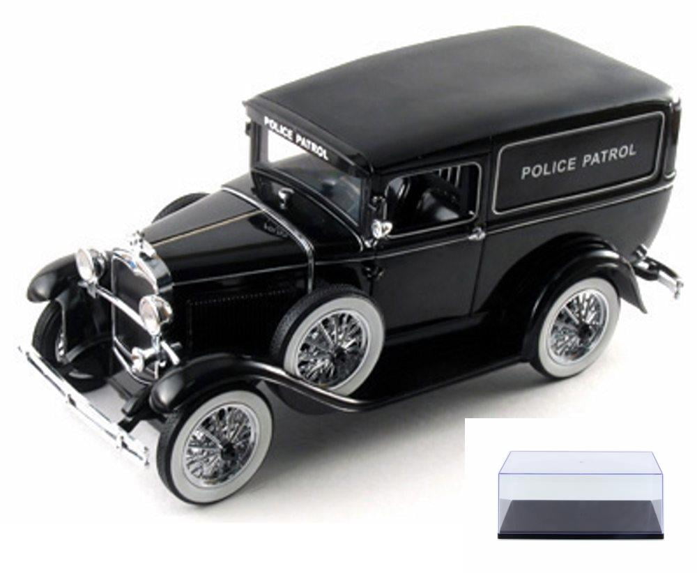 Diecast Car & Display Case Package 1931 Ford Panel Police Patrol Car