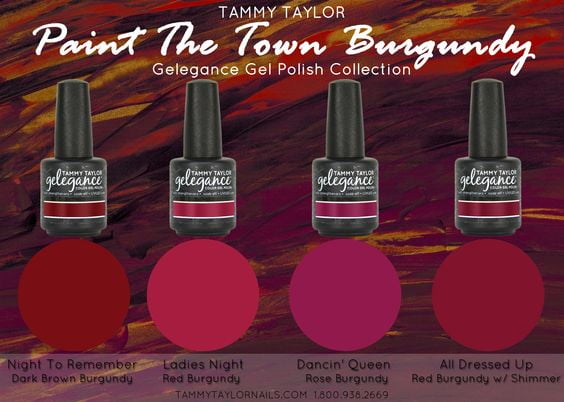 Paint The Town Burgundy Nail Lacquer Bundle