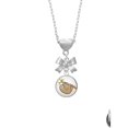 thumbnail image 2 of Delight Jewelry Silvertone Domed Sloth Silver tone Bow Heart Necklace, 2 of 4