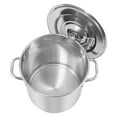 thumbnail image 6 of Commercial Large Stainless Steel Pot Cooking Pot with Lid Heavy Duty Pasta Pot Kitchen Soup Pot Stockpot for All Stoves, Store Fruit, Vegetable, Food, Dishwasher Safe (21L), 6 of 10