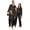 Black, variant on HNMKIU Christmas Button Front Matching Family Outfits Long Sleeve Solid Color Pajama Set Cozy Family Pajamas for All Seasons,Silver,2-3 Years