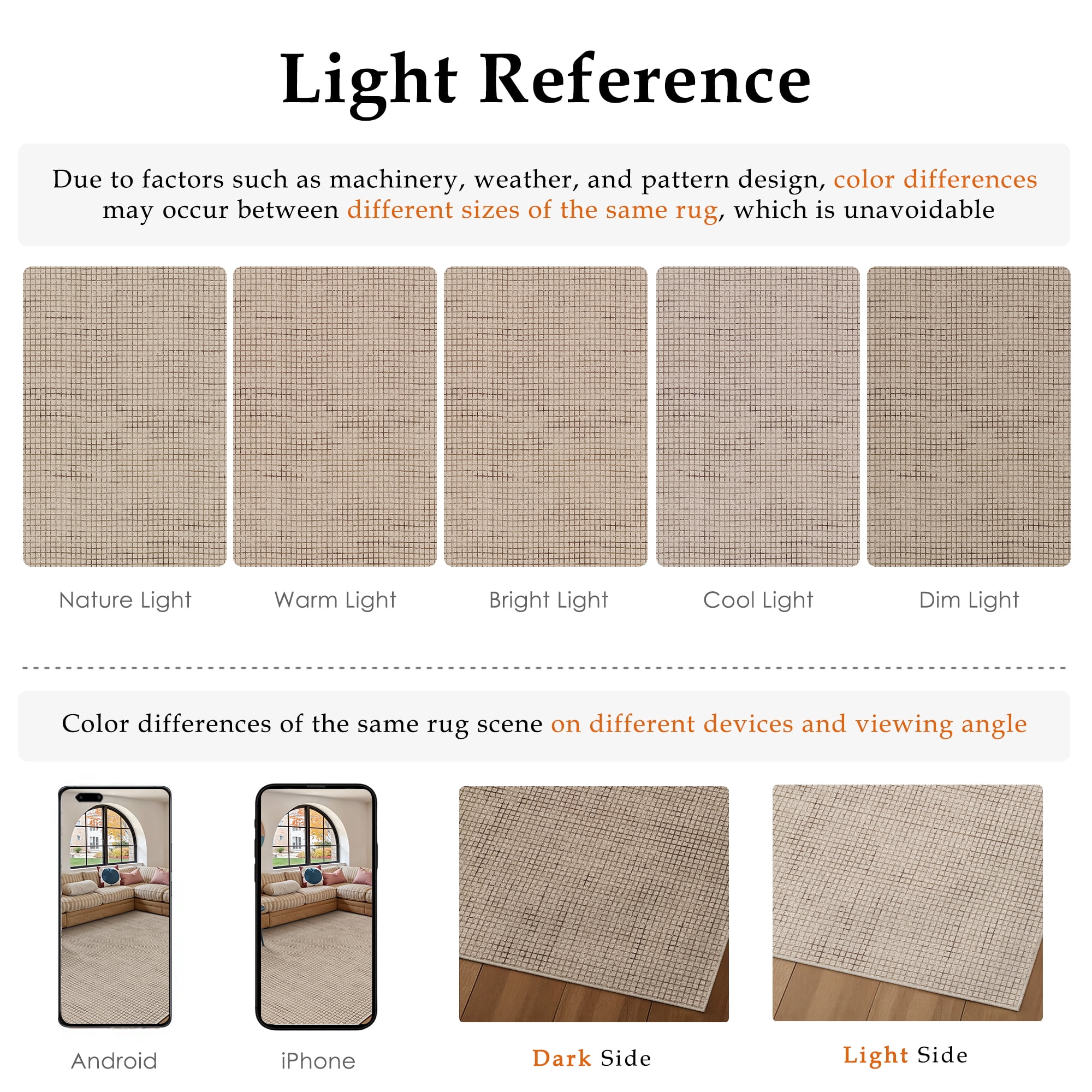 BERTHMEER 8'x10' Area Rugs for Living Room Dining Room Bedroom Farmhouse Office Large Geometric Checkered Modern Carpets Non Slip Machine Washable Rugs,Brown