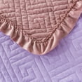 MERRY HOME Quilt Set ,3 Pieces Velvet Bedspread Coverlet Set with