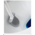 thumbnail image 4 of Cabezal de cepillo de limpieza de inodoro Flexible con cerdas de silicona, organización con Base de ranuras de ventilación (blanco), 4 of 5