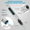 thumbnail image 3 of Beslands Electric Cordless Engraving Pen - USB-C Rechargeable with 48 Bits + 4 Stencils - Professional Rotary Tool for Metal, Wood, Glass, Jewelry, Stone, Plastic, Resin - Portable DIY Engraver, 3 of 8