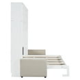 thumbnail image 3 of Full Size Murphy Bed Wall Bed with Cushion,Gray, 3 of 8