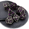 thumbnail image 2 of MACTANO Metal DND Dice Set Dungeons and Dragons Dice Set MTG RPG Board Game Toy-Grim Reaper Purple Number, 2 of 8