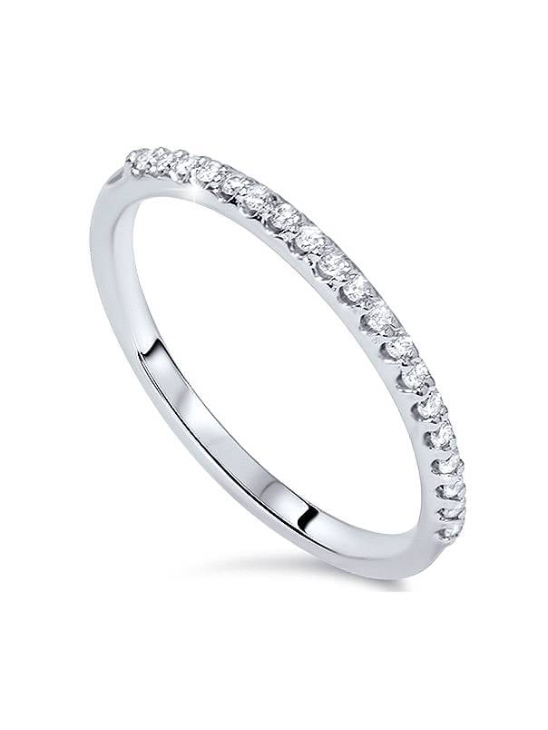 Diamond Wedding  Ring  Band  Classic 14k White Gold 