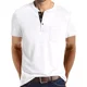thumbnail image 1 of Playera Henley Casual Para Hombre Manga Corta Con Bolsillos, 1 of 7