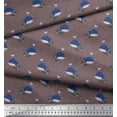 thumbnail image 3 of Soimoi Viscose Chiffon Fabric Whale Ocean Fabric Prints by Yard 42 Inch Wide, 3 of 3