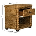 thumbnail image 5 of SAFAVIEH Magi Natural Brown Wicker Nightstand With Drawer Brown, 5 of 7