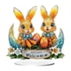 thumbnail image 1 of Decoración de conejitos de Pascua de acrílico, centro de mesa único y atractivo, decoración de Pascua 199 cm x 20 cm, 1 of 9