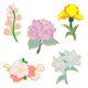 thumbnail image 1 of Juego de broches de aleación de flores esmaltadas y coloridas, 1 of 2