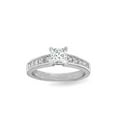 thumbnail image 1 of Moissanite Engagement ring 1.75 Princess Cut Moissanite Diamond Ring on 10k White Gold, 1 of 2