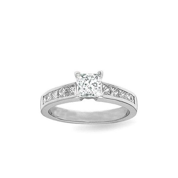 Moissanite Engagement ring 1.50 Princess Cut Moissanite Diamond Ring