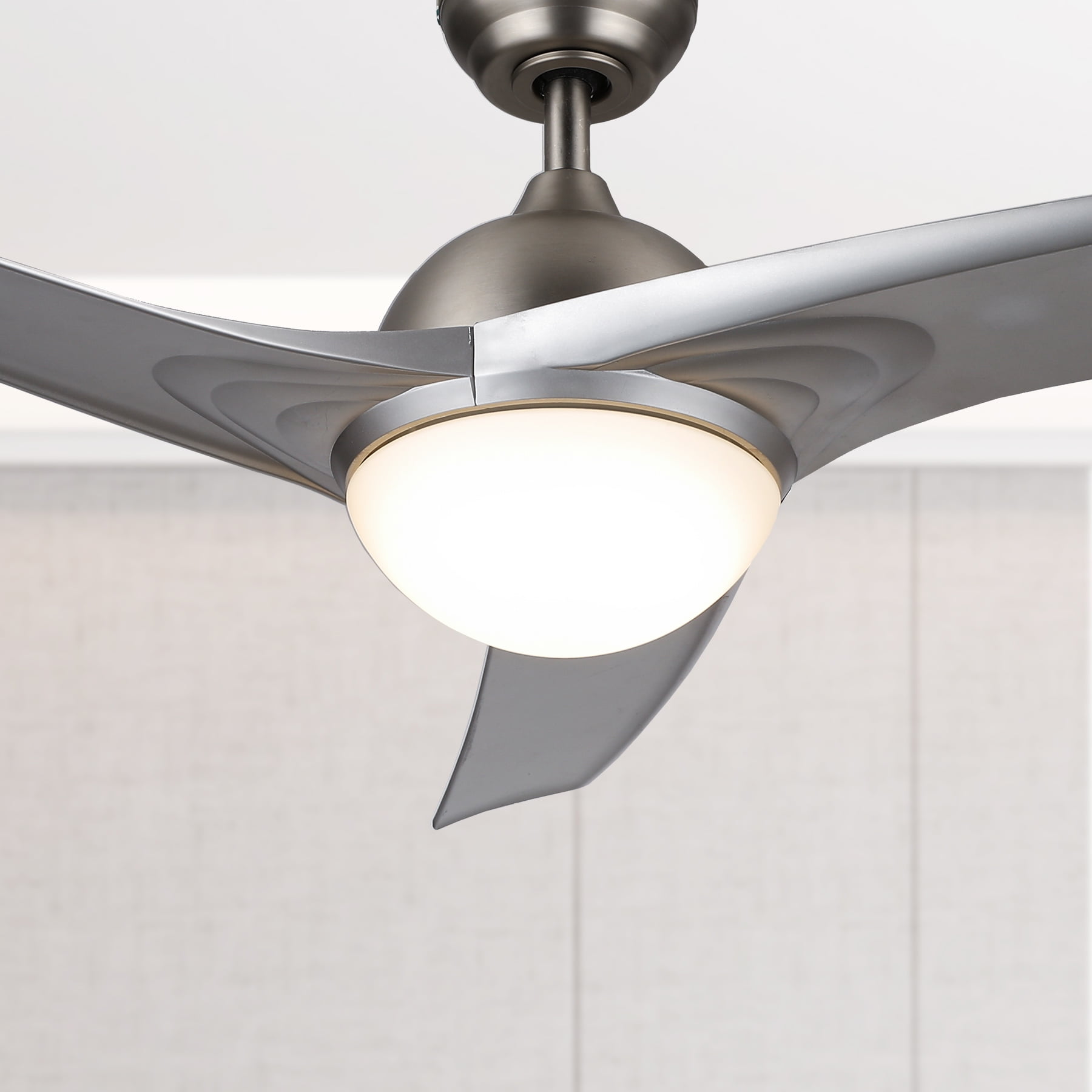 Modern Ceiling Fan with LED Panel Light & Remote Control for Indoor Use