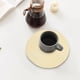 thumbnail image 5 of Woven Table Mat | Round Coffee Dining Placemat – Oil-Proof Waterproof Heat-Resistant Pad | Stylish Elegant Yarn Ramie Design | Easy Clean | 18cm | Set of 3 | for Home Restaurant Desk, 5 of 6