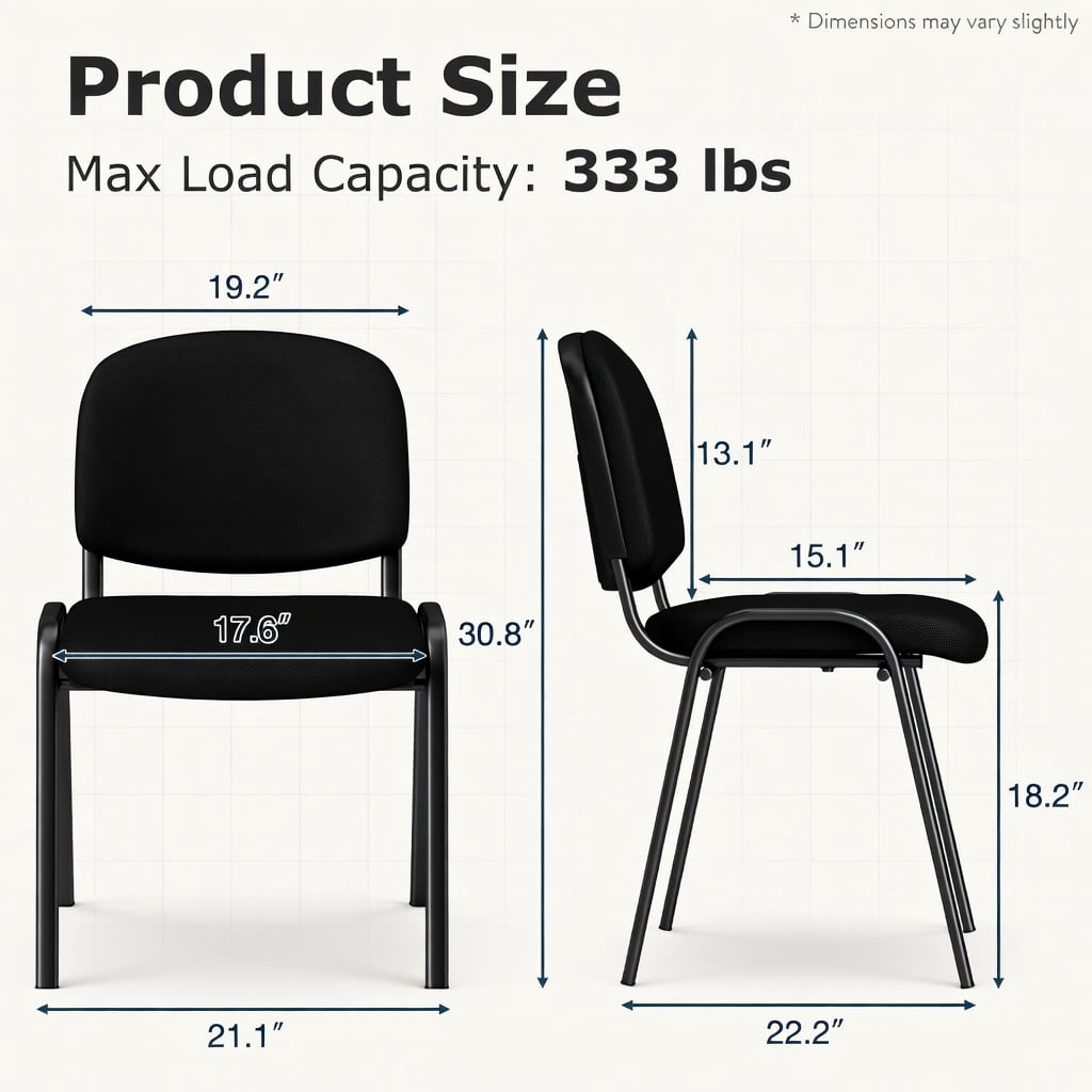 Spaco 5 Pieces Elegant Conference Office Chair Set for Guest Reception-Set of 5, Home Office Computer Desk Chair, Ergonomic Office Chair for Bedroom,Study