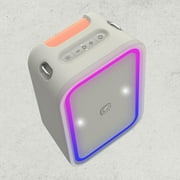 Skullcandy Stomp Bluetooth Speaker – IPX7, LED Lights & Strobe Modes, 12H Battery, Bone