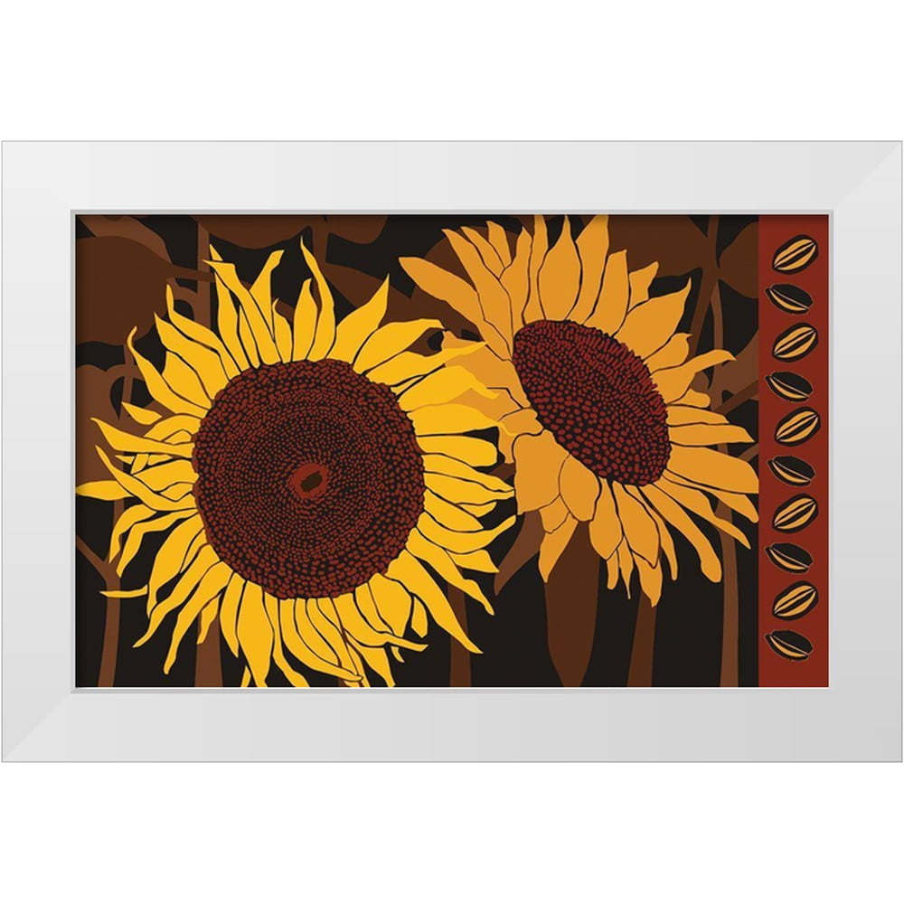 Art Licensing Studio 18x13 White Modern Wood Framed Museum Art Print Titled - Tournesol I