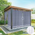 thumbnail image 6 of Farmhouse Navy Blue White Striped Outdoor Curtains for Patio Waterproof,Windproof Privacy Curtains with Weighted Bottom,Modern Stripes Outside Drapes for Picnic Garage Yard Cabana 54"x108" 1 Panel, 6 of 8