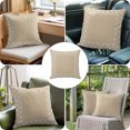 thumbnail image 2 of Throw Pillow Covers 24x24 Inch, Beige Geometric Decorative Pillow Cases for Couch Sofa Bed, Rustic Modern Abstract Plaid Gingham Cotton Linen Square Home Decor Pillowcases with Hidden Zipper, 2 of 6