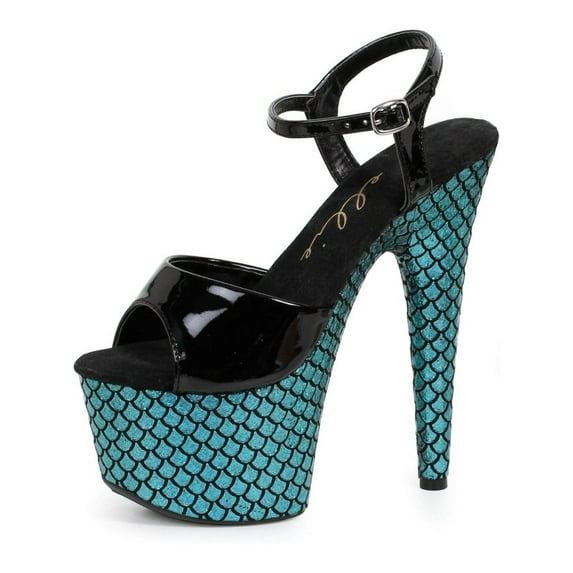 Ellie Shoes E-709-Marina 7 Womens Stiletto With Platform 11 / Silver