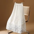 thumbnail image 2 of Busydd Maxi Skirts for Women Fashion Floral Print Pleated Skirt Casual Mesh A-Line Long Skirts Free Size, 2 of 8
