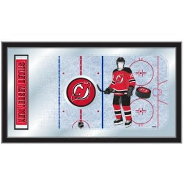 Holland Bar Stool MRinkNJDevl New Jersey Devils 15 x 26 in. Hockey Rink Mirror