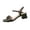 Army Green, variant on CQONEPT Women Plus Size Sandals Soft Leather Shoes Thick Heel Buckle High Heel Shoes Square Toe Summer Casual Shoes Yellow 9