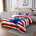 thumbnail image 2 of American Flag Bedspread Set Twin Size, Eagle Bird Animal Coverlet Set Stars and Stripes Quilt Set USA Memorial Day Bedding Set, American Freedom Independence Day Bed Set with 1 Pillowcase, 2 of 2