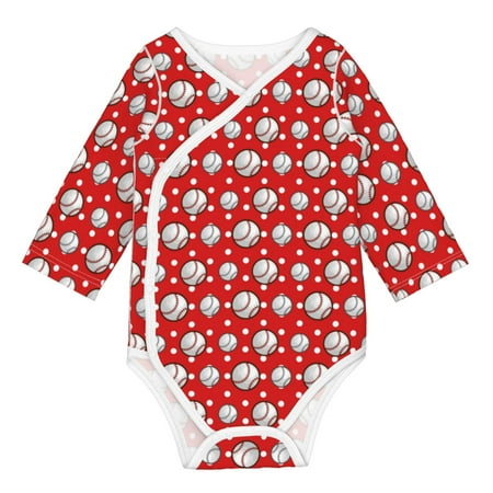 

Coaee Cute Baseball for Soft Cotton Baby Long-Sleeve Bodysuit Girls Boys Bodysuit Romper