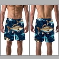 thumbnail image 3 of luoweisi Men's Beach Shorts Quick Dry Swim Trunks with Mesh Lining Fish 2XL, 3 of 5