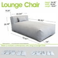 thumbnail image 4 of Evita Ensemble de Conversation Sectionnel pour l'Extérieur Fauteuil Poire Chaise Longue, 4 of 6