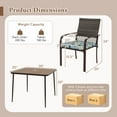 thumbnail image 3 of Gymax 5 PCS Patio Dining Set w/ Wood-Plastic Tabletop & Umbrella Hole for Backyard, 3 of 7