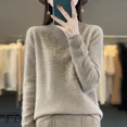 thumbnail image 6 of cozy sweater sweater long sleeve sweater • cardigan pullover Women Sweaters Thick Warm Autumn Winter Mock Neck Fashion Pullovers Long Sleeve Basic Jumper Knit Bottoming Shirt K, 6 of 9