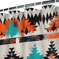 thumbnail image 3 of Waterproof Boho Orange Blue Geometry Pattern Shower Curtain 72x72 Inch Boho Style Polyester Unique Shower Curtain for Bathroom Hotel Home Decor with 12 Plastic Hooks, 3 of 5
