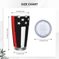 thumbnail image 4 of Cauagu Firefighters USA Flag Pattern 20oz Tumbler,Stainless Steel Vacuum Insulated Tumbler with Lid Insulated Coffee Mug Thermal Cup with Splash Proof Sliding Lid-Without Straw, 4 of 8