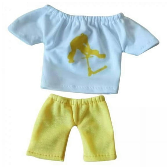 Almencla 2xFingertip Two Fingerboard Skate Wheels Clothes Wearproof Mini Scooters Tools Yellow