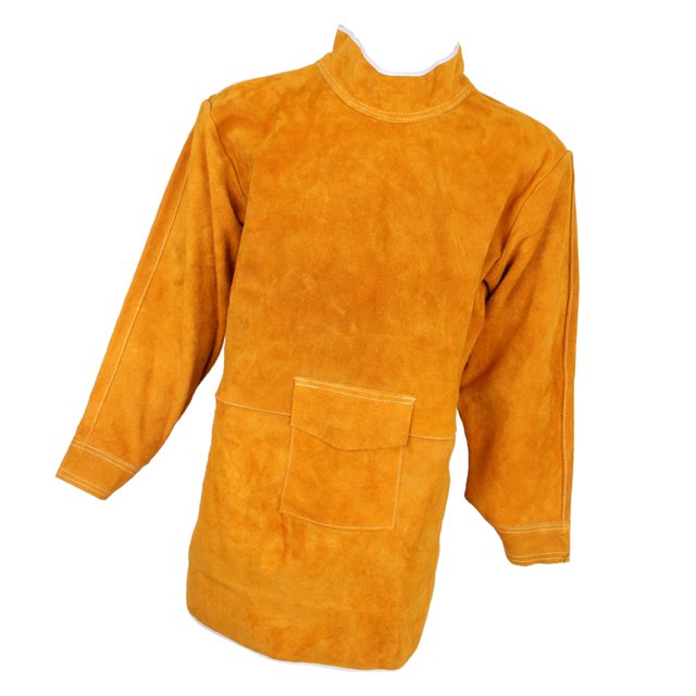 Abrigo de soldadura delantal vestido piel de vaca aislamiento térmico seguridad 110cm Sunnimix Abrigos de protección de soldadura