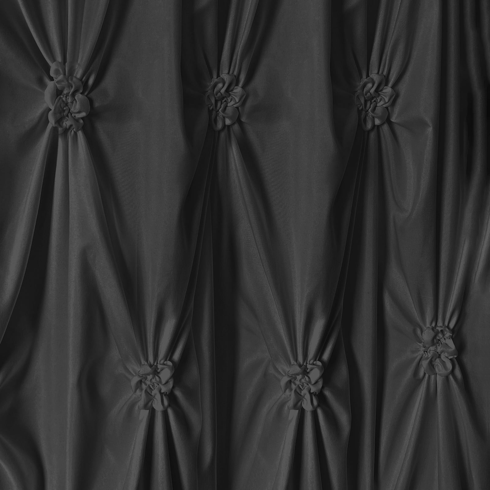 NixiYa Black Shower Curtain Modern Farmhouse Fabric Shower Curtain for Bathroom Decor 72" x 72"