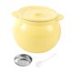 thumbnail image 3 of Recipiente de cerámica con colador, organizador, condimento, bote de cocina, aceite para freír 800 ml Amarillo, 3 of 9