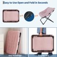 thumbnail image 3 of Danolapsi Comfy Chair, Oversized Faux Fur Foldable Lounge Chair for Adults, X-Large Saucer Chair with Sturdy Metal Frame, Plush Accent Chair for Bedroom, Living Room, Dorm, 3 of 5