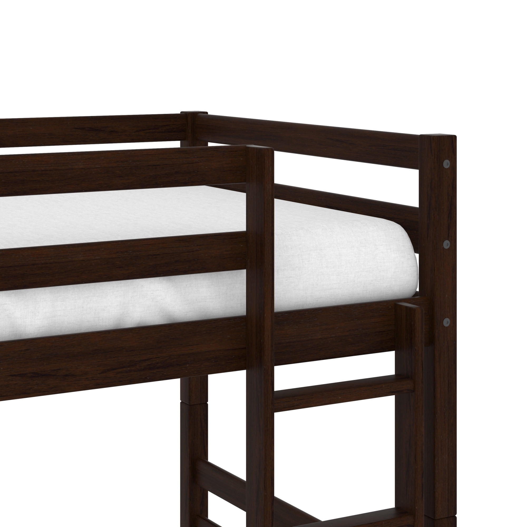 HH2Home Essentials Campbell Wood Twin over Twin Bunk Bed, Espresso