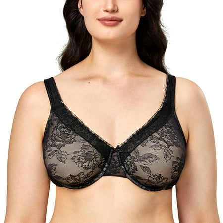 

AISILIN Women s Underwire Minimizer No Padded Full Coverage Plus Size Lace Bra
