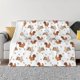 thumbnail image 1 of Fotbe Rabbit And Squirrel Manta de Franela con Estampado, Manta Ultrasuave para Cama, Sofá, Auto, Hipoalergénica y Antibolitas-80"x60", 1 of 6